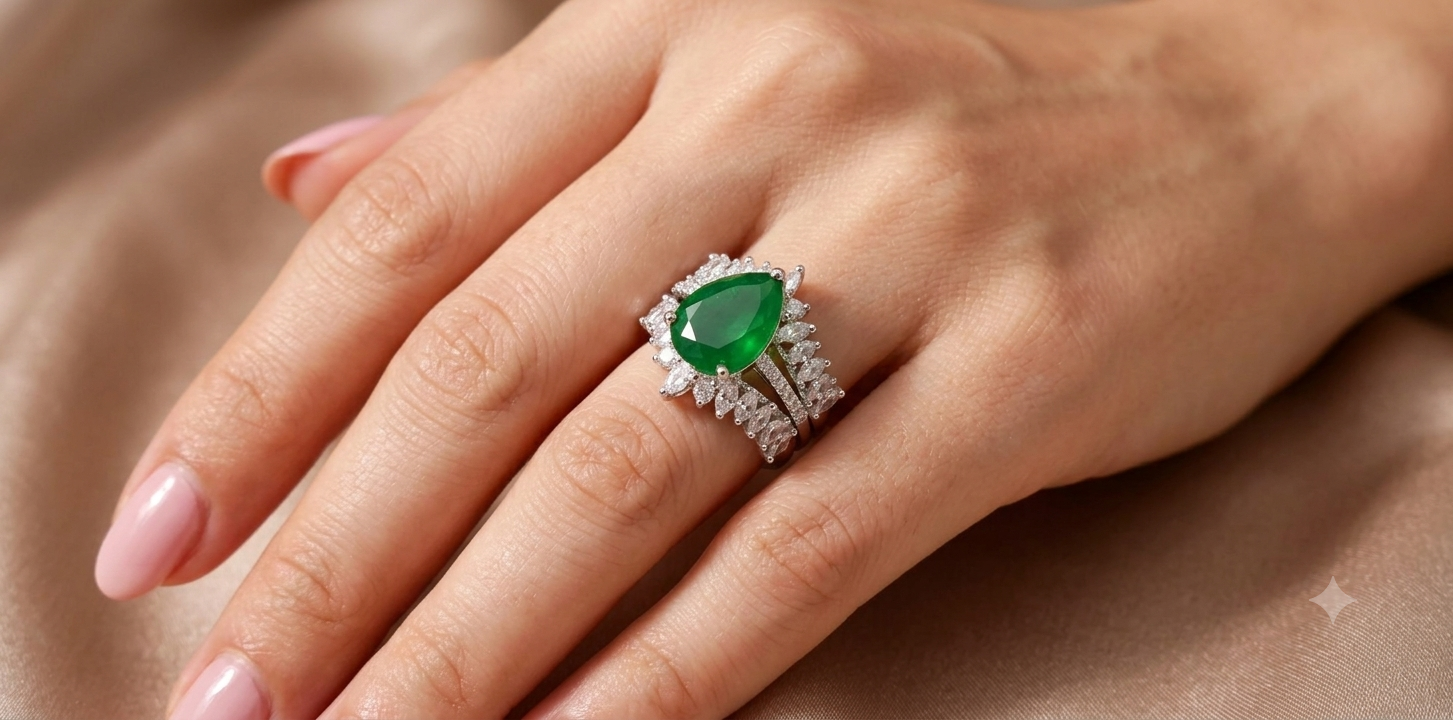 3 in One Adjustable Crystal Ring