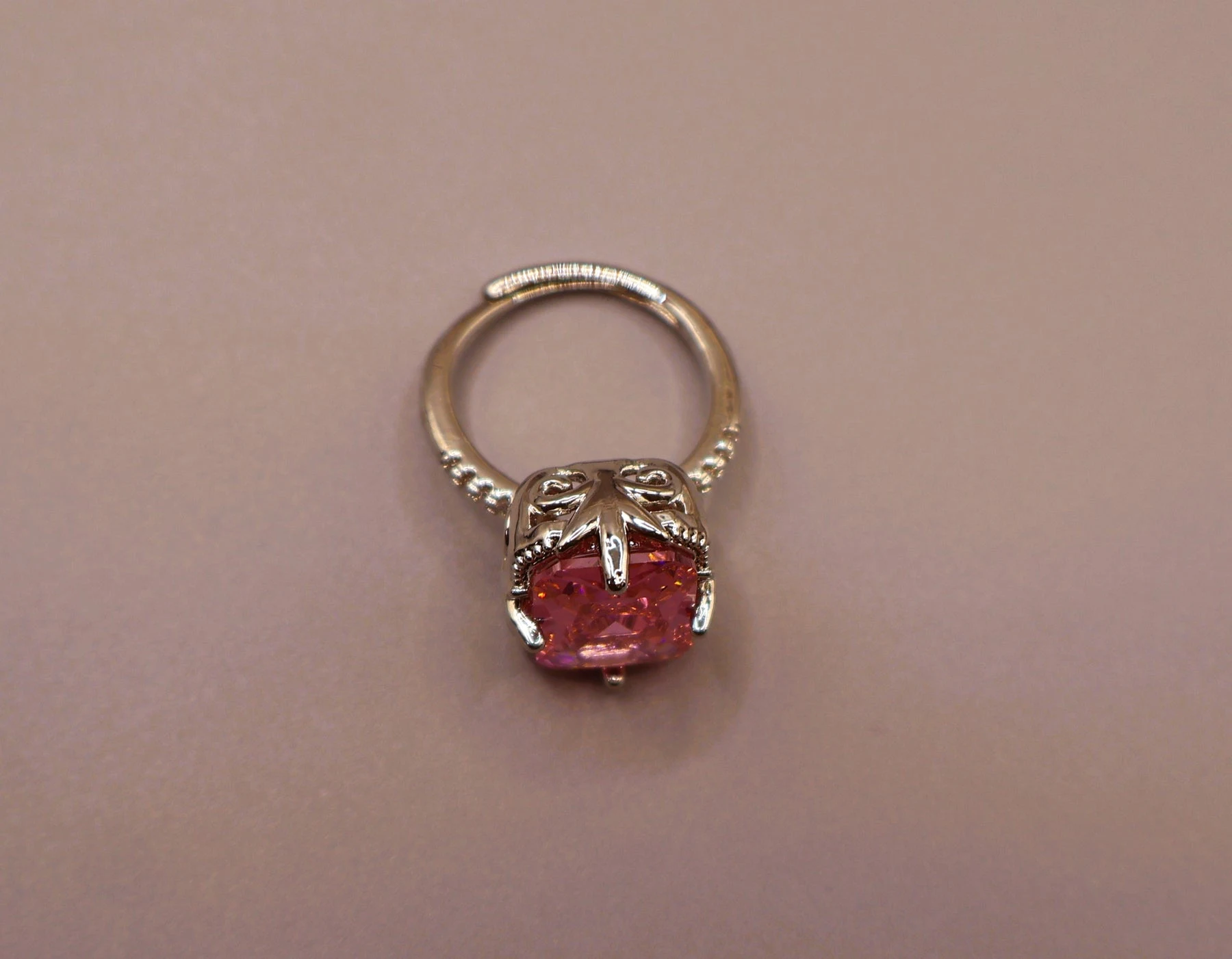 Blush Pink Crystal Ring