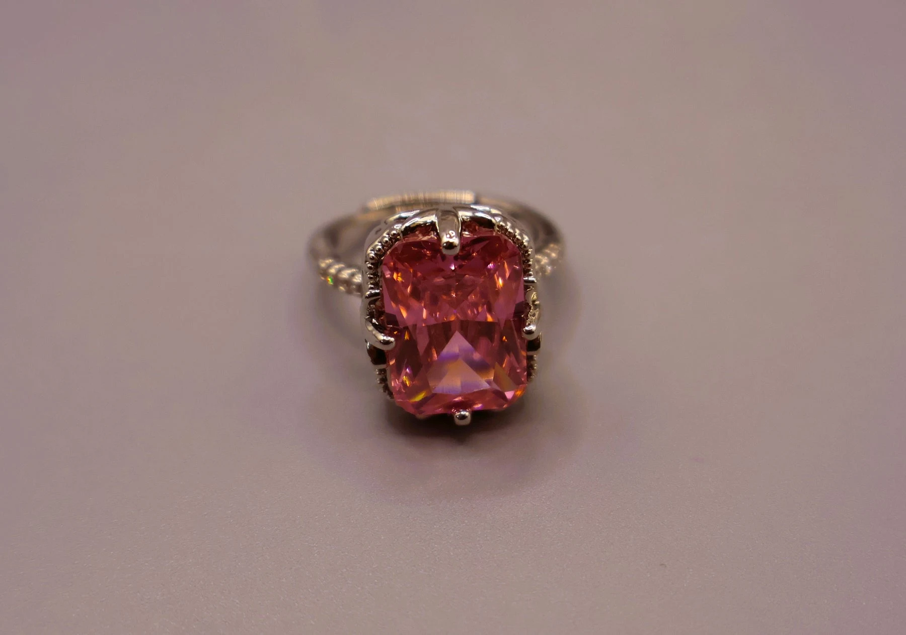 Blush Pink Crystal Ring