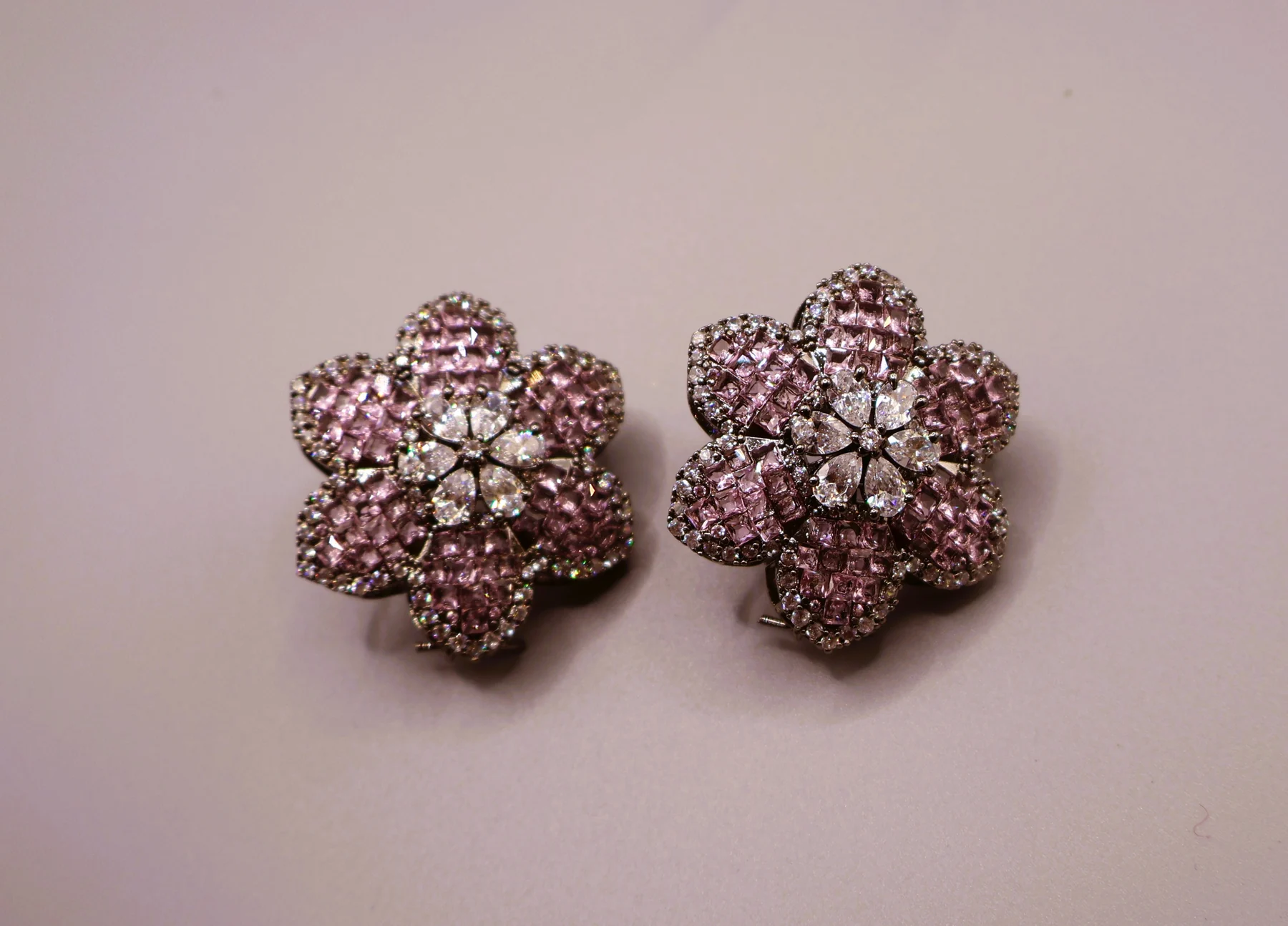 Blush Bloom Pavé Stud Earrings – alternate product view 4