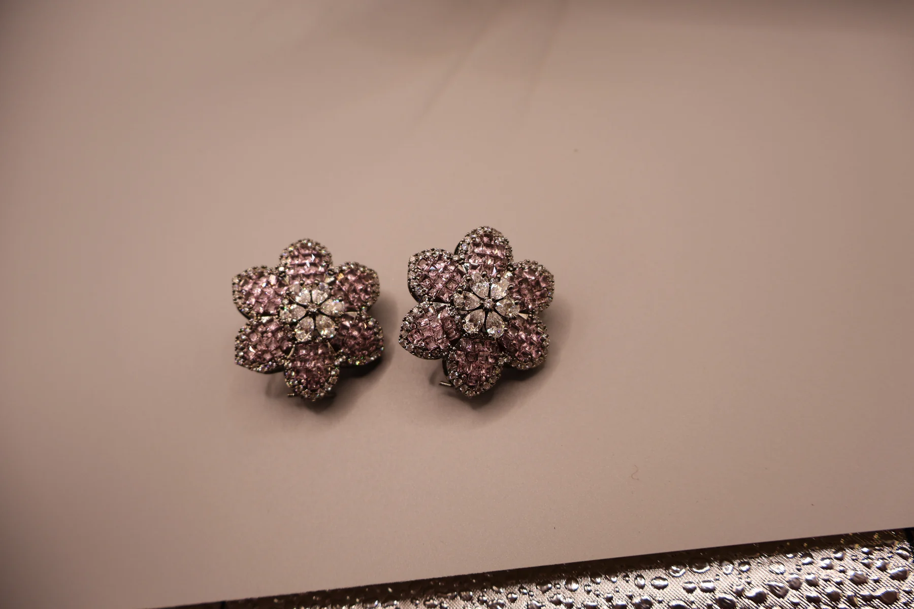 Blush Bloom Pavé Stud Earrings – alternate product view 7