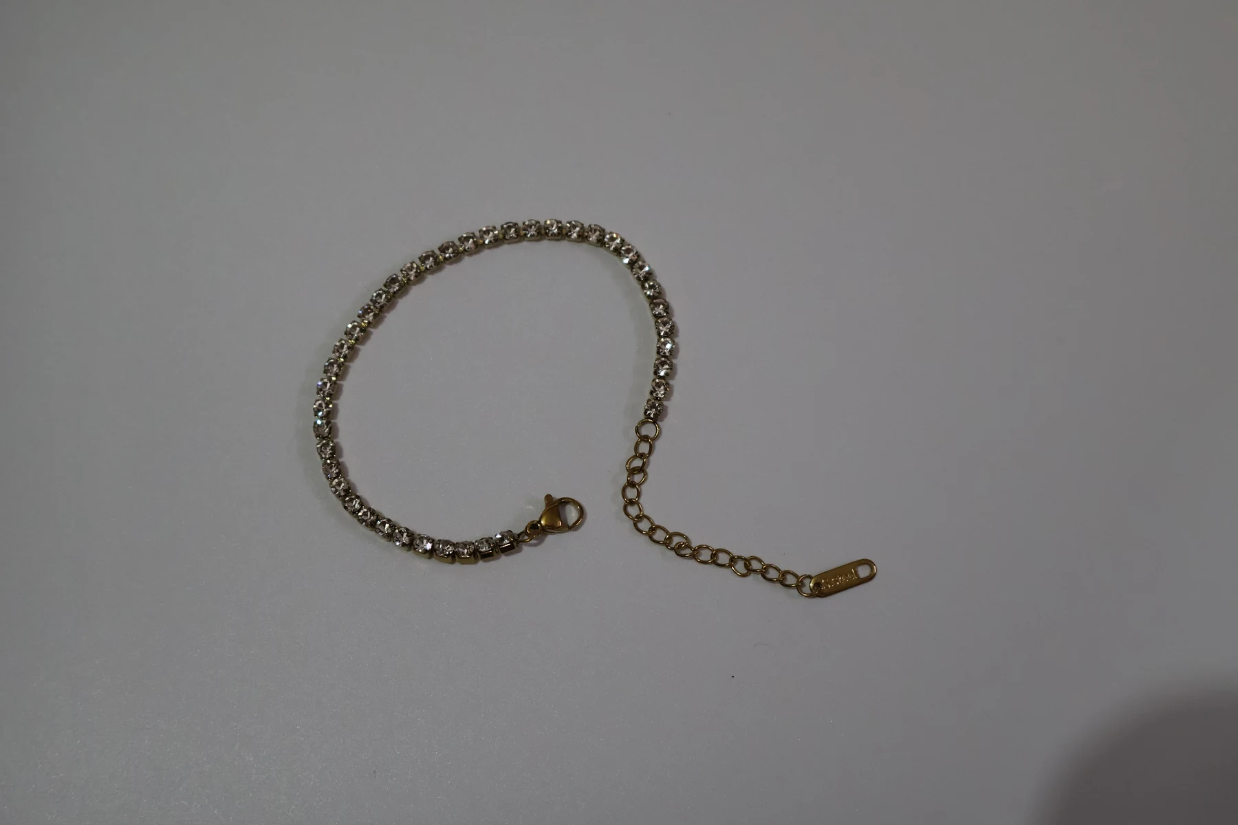 Champagne Crystal Tennis Bracelet