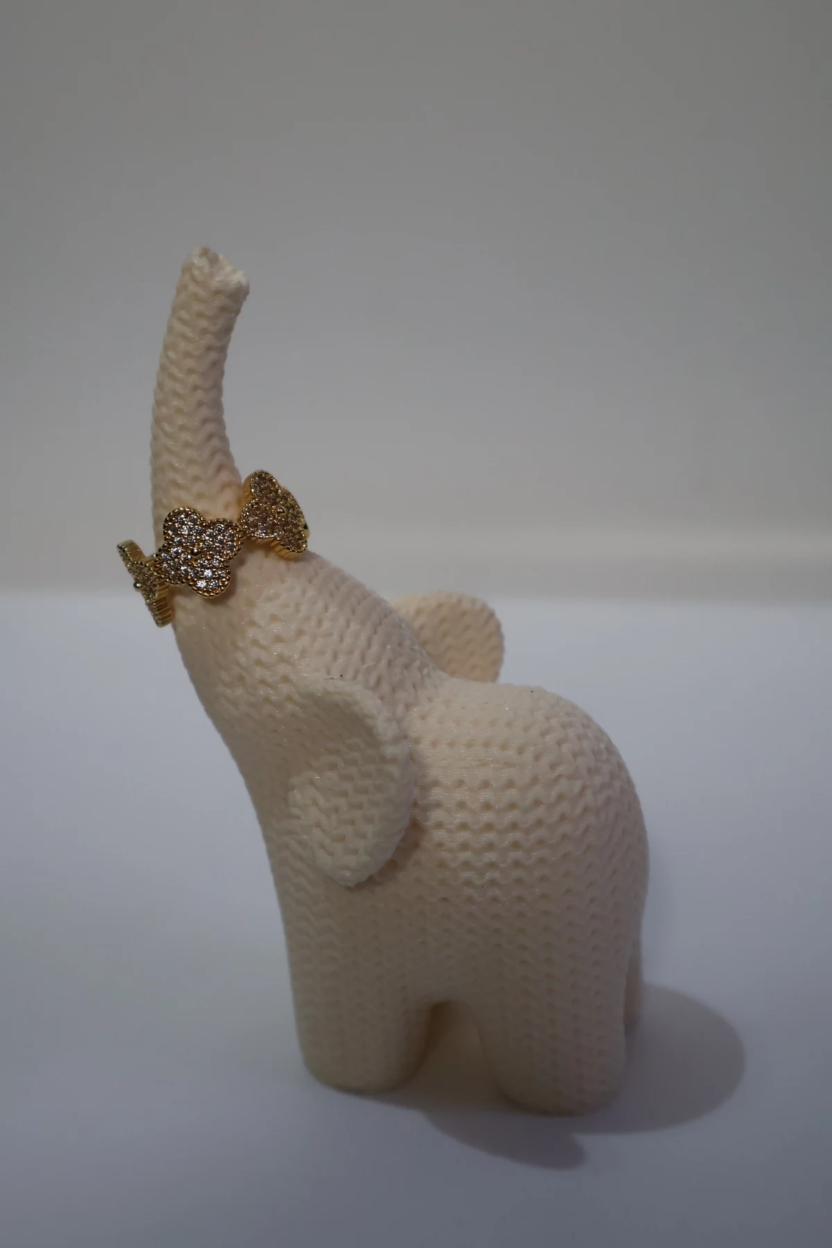 Crystal Bow Gold-Tone Ring