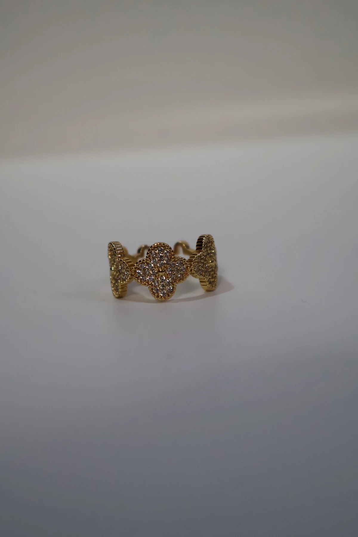 Crystal Bow Gold-Tone Ring – alternate product view 2