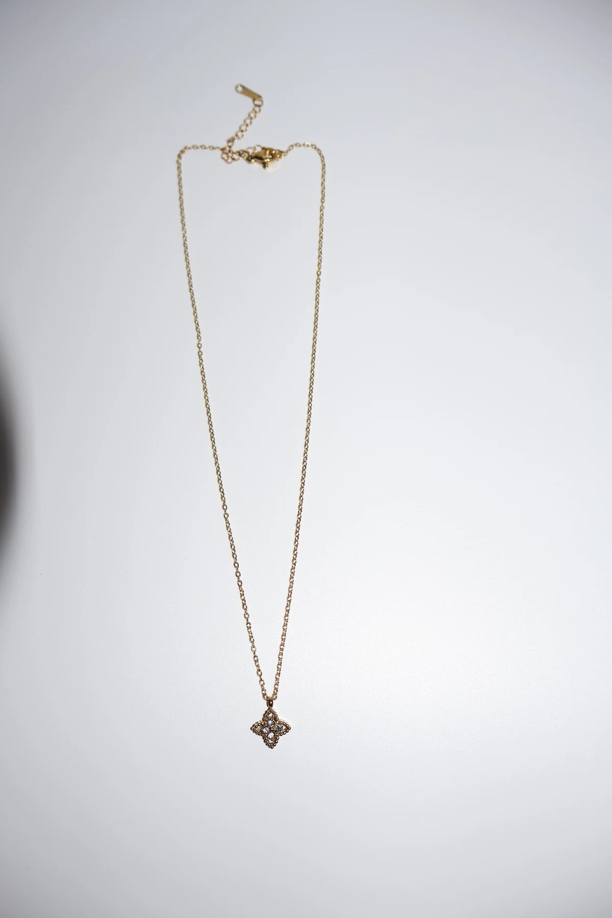 Emerald Clover Charm Necklace