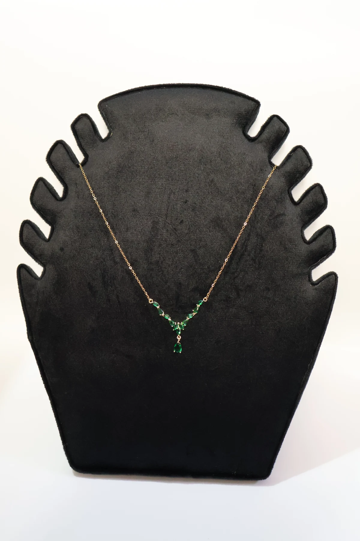 Emerald Vine Teardrop Necklace