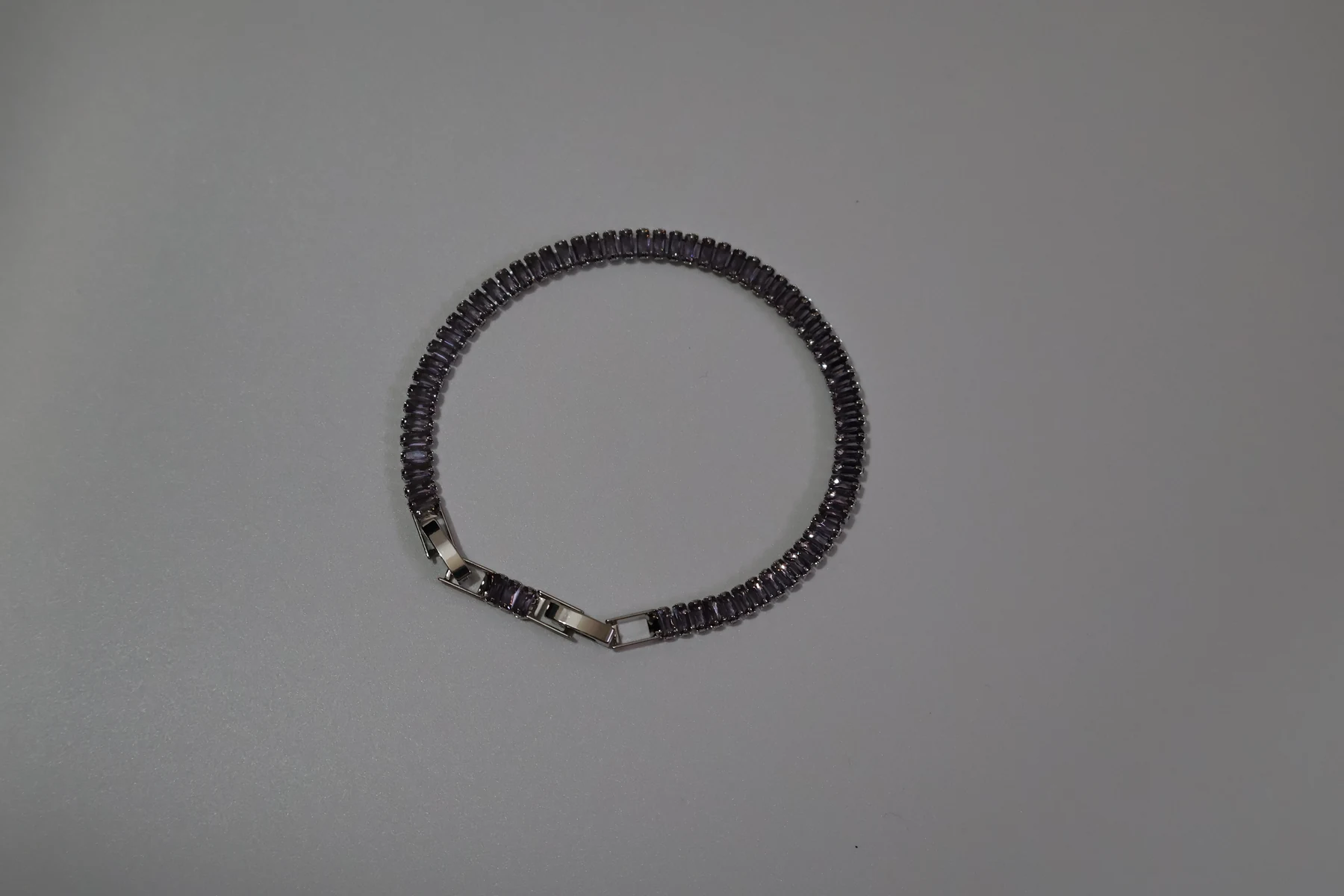 Midnight Black Crystal Tennis Bracelet