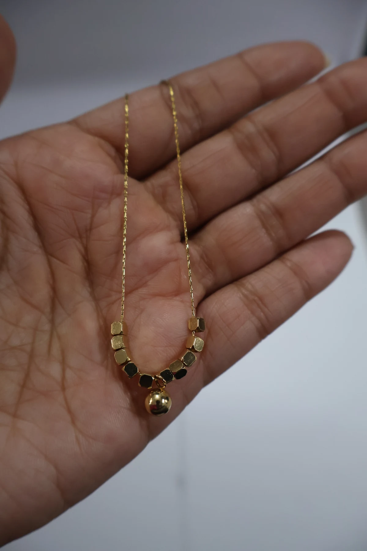 Multicolour Crescent Charm Necklace – alternate product view 2