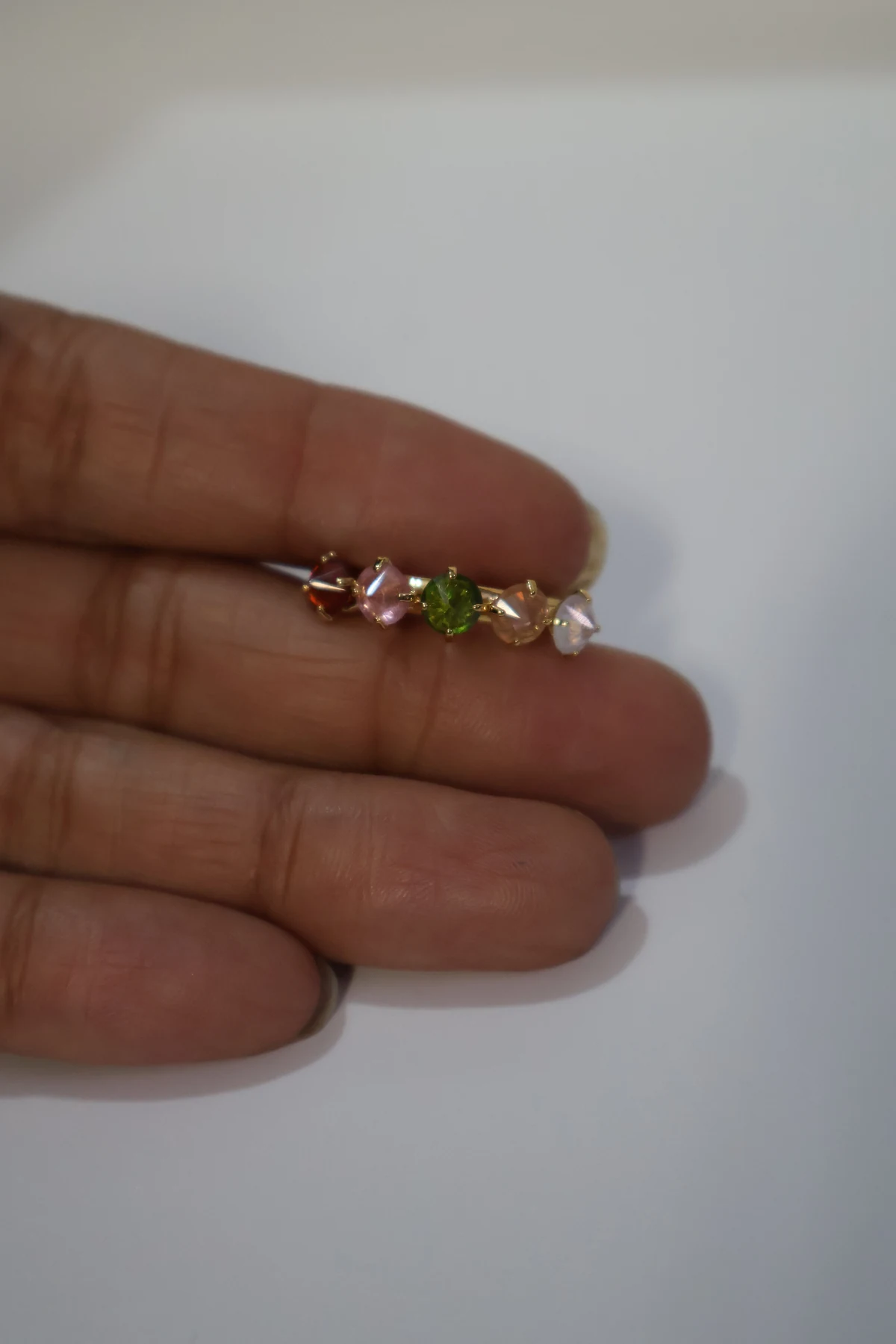 Pastel Garden Crystal Leaf Ring – alternate product view 2