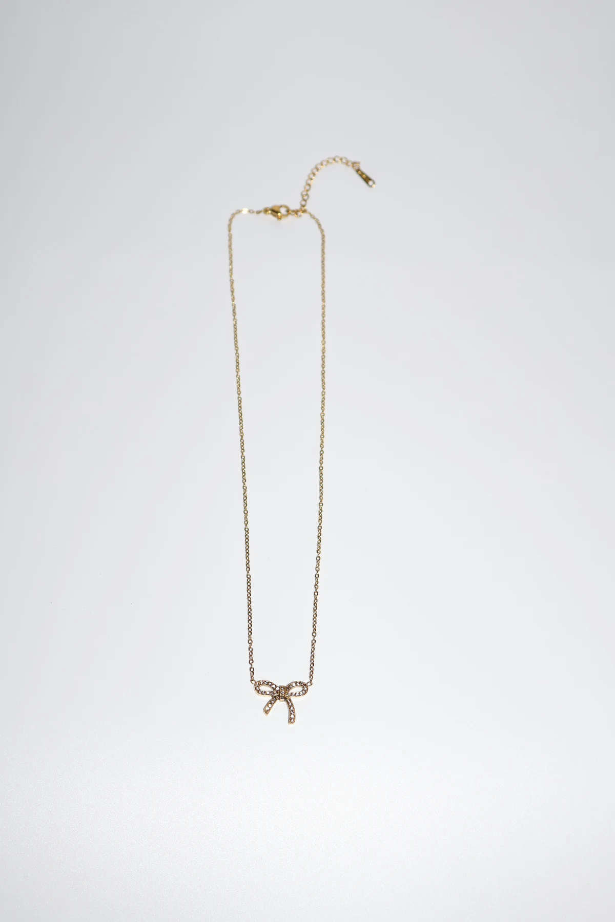 Pavé Ribbon Bow Necklace – alternate product view 3