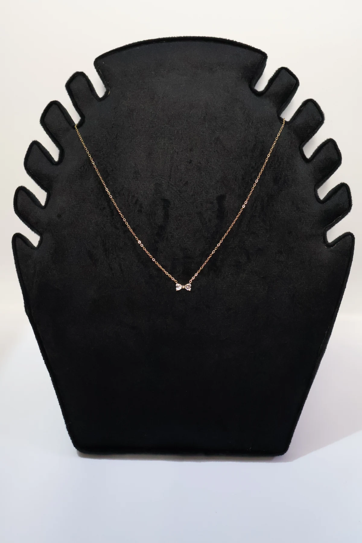 Petite Crystal Bow Necklace