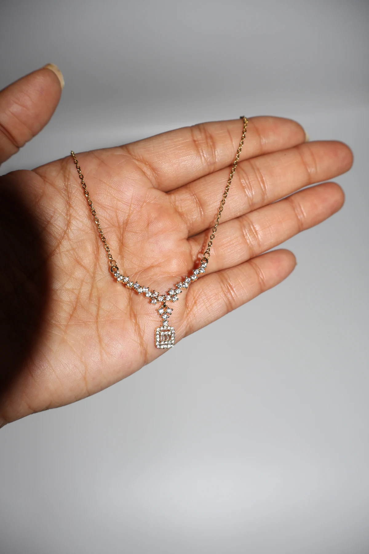 Radiant Baguette Drop Necklace – alternate product view 2