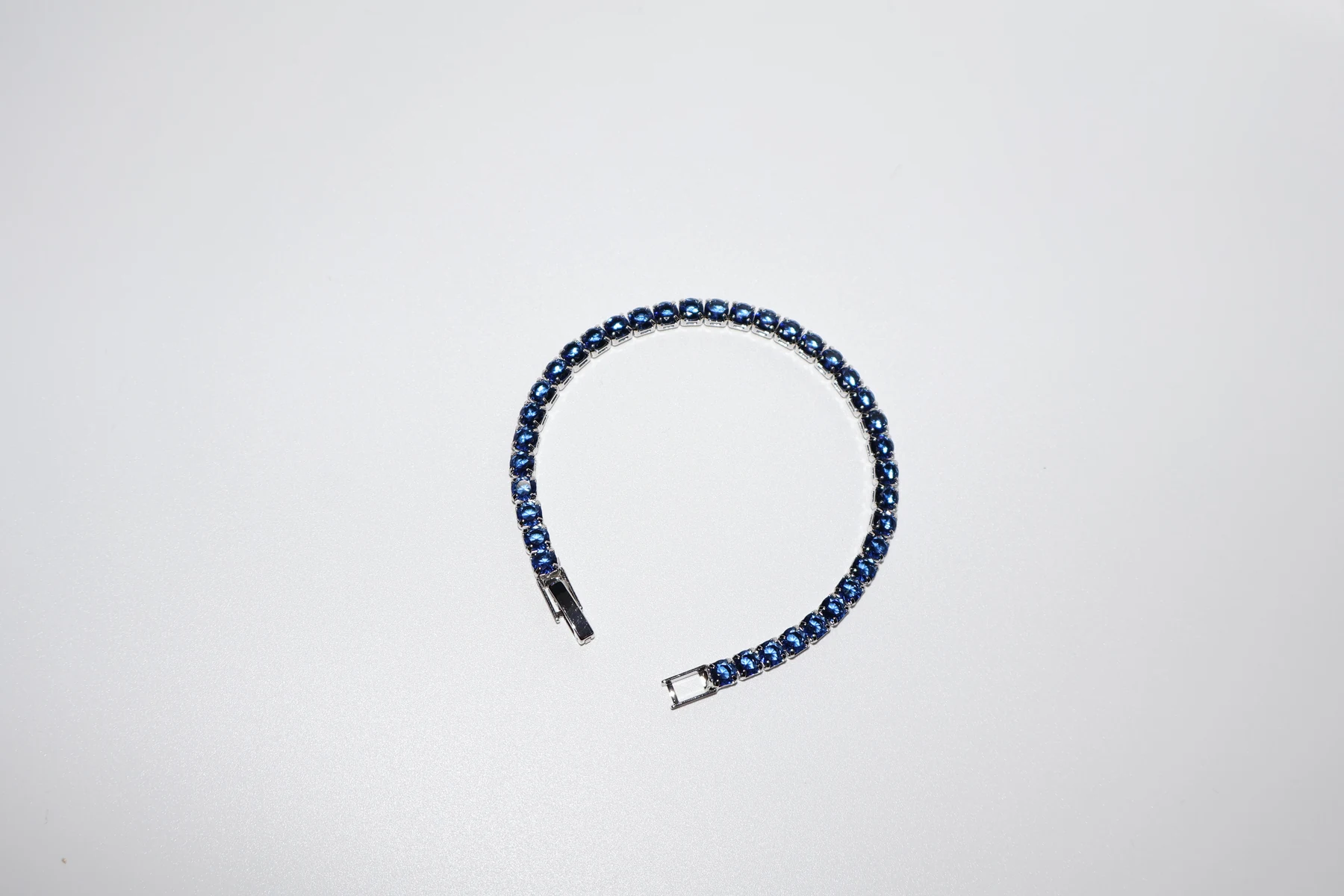 Sapphire Blue Crystal Tennis Bracelet