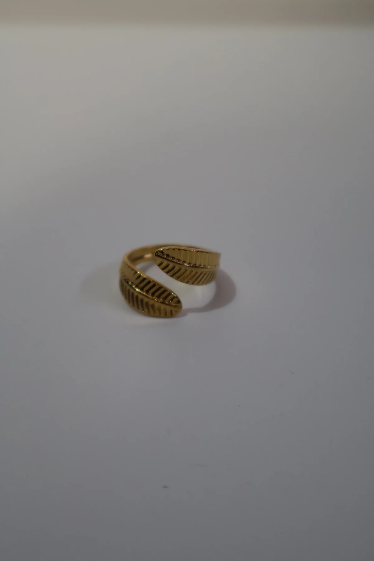 Sculpted Golden Wave Open Ring – alternate product view 2