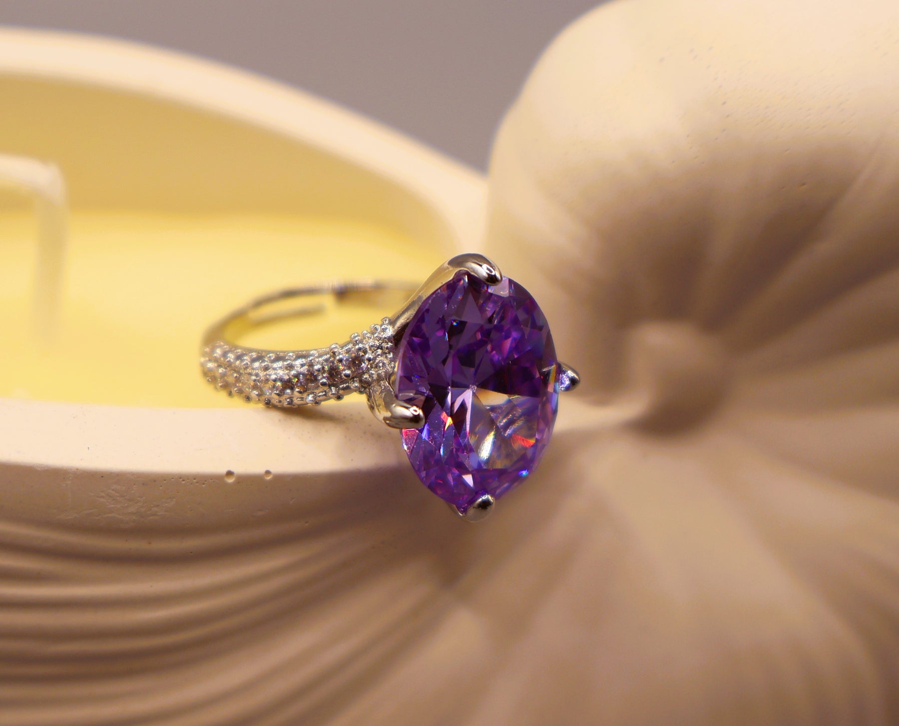 Royal Violet Crystal Ring