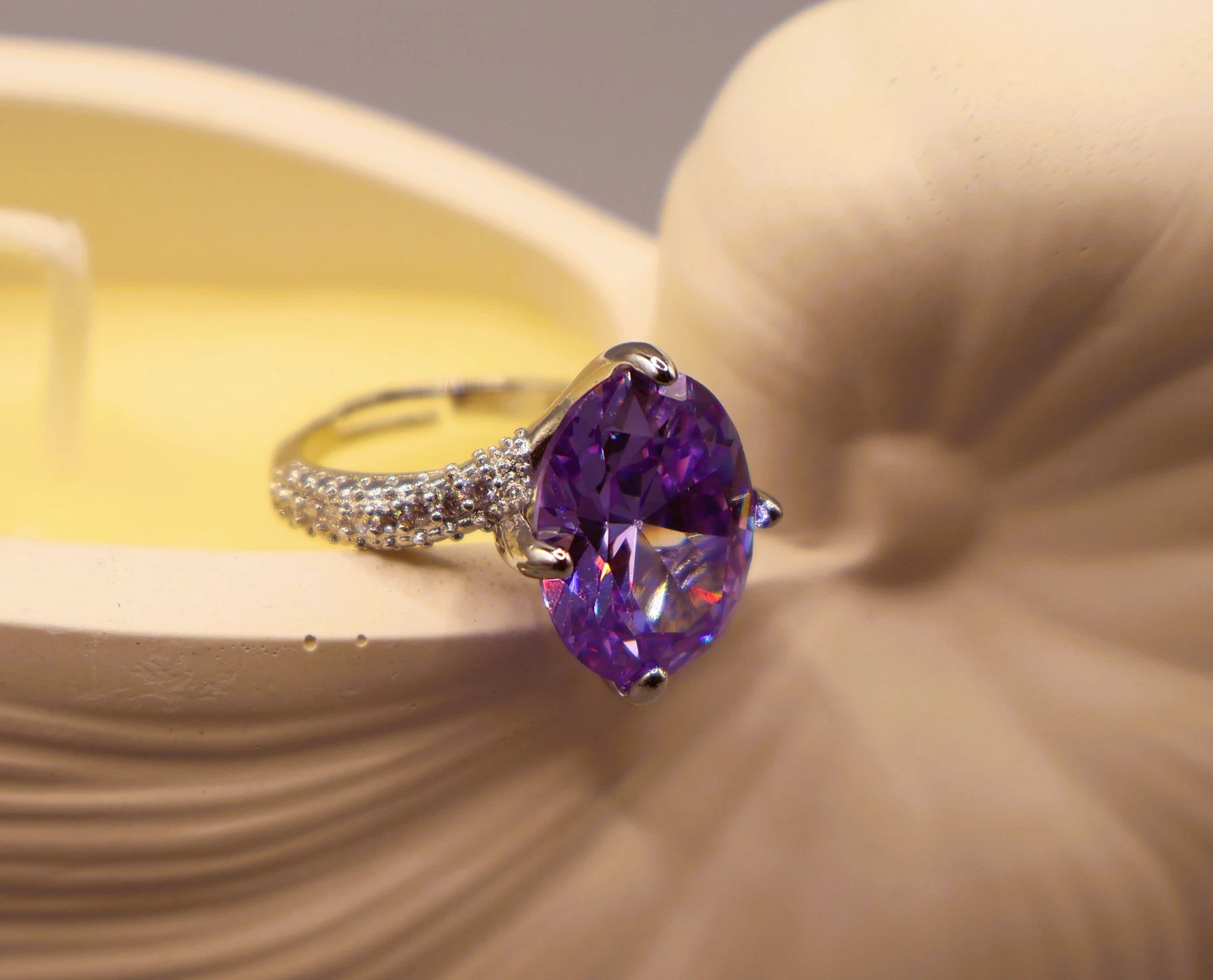 Royal Violet Crystal Ring