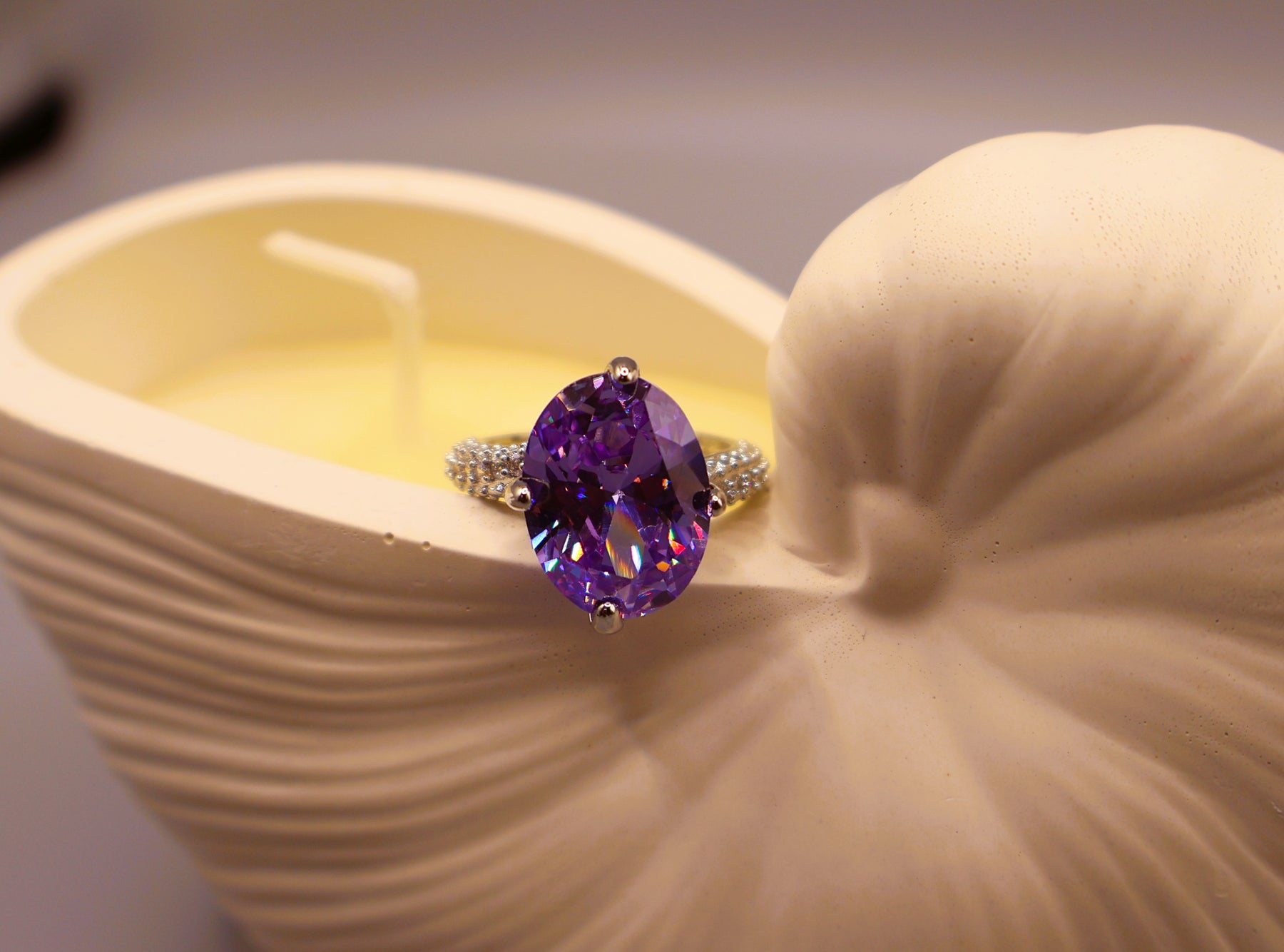 Royal Violet Crystal Ring