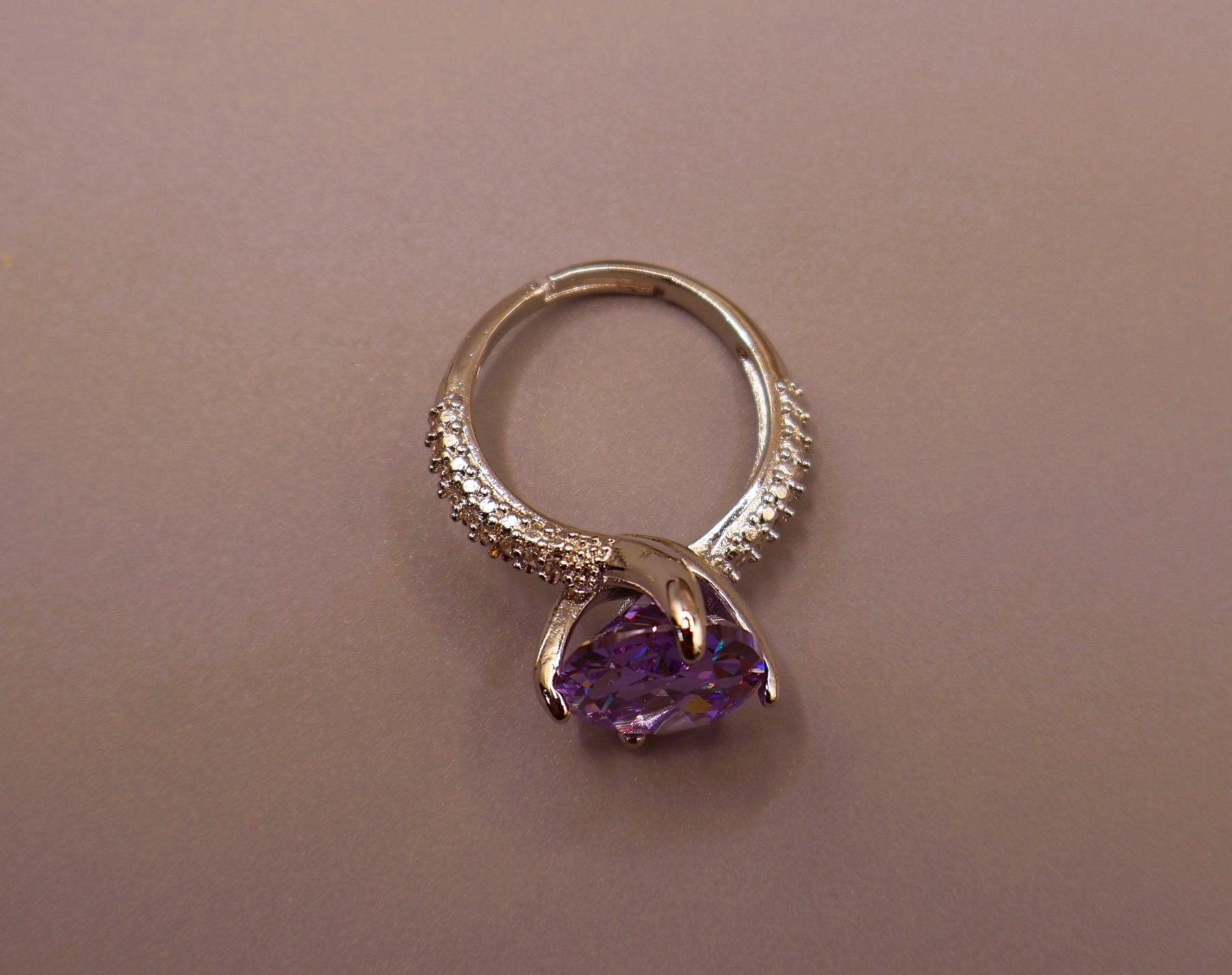 Royal Violet Crystal Ring