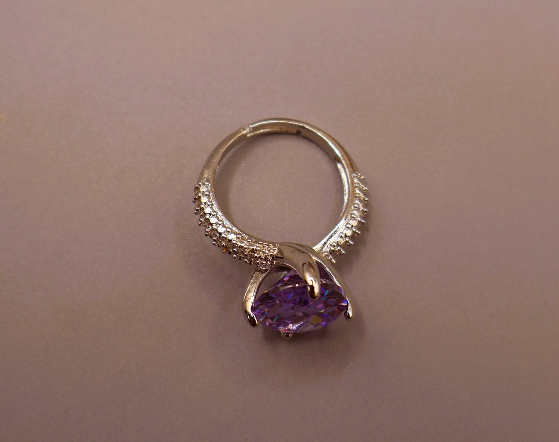 Royal Violet Crystal Ring