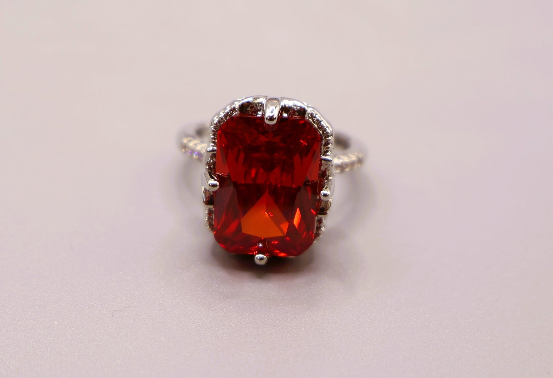 Ruby Red Crystal Ring