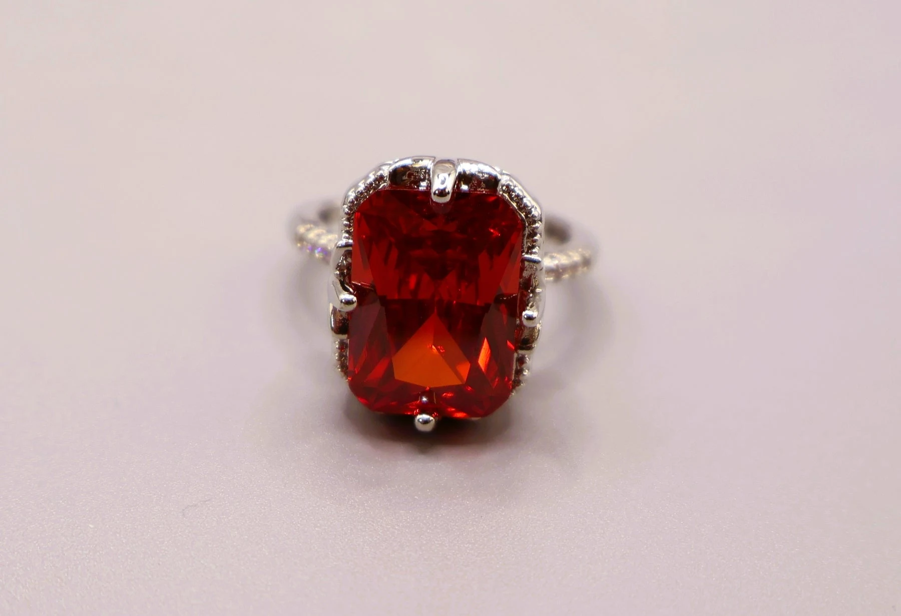 Ruby Red Crystal Ring